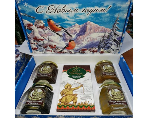 Подарочный набор новогодний «Куштанаш №1» с медом