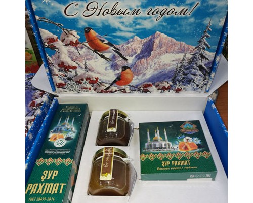 Подарочный набор новогодний «Зур Рахмат» с медом