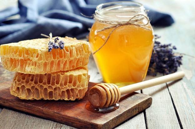 донниковый мед с сотами и лавандой